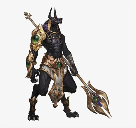 Egyptian Warrior, Egyptian Anubis, Egypt Concept Art, Tomb Kings, Fantasy Demon, Anime Boy Hair, Egyptian Mythology, Monster Concept Art, Mythology Art