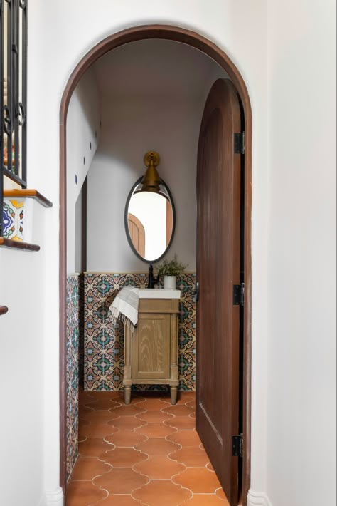 Scout & Nimble Blog | Interior Design Home Tours, Inspiration & More Modern Southwest Interior Design, Modern Southwest Design, Spanish Revival Bathroom, Hacienda Bathroom, Spanish Revival Interior, Southwest Interior Design, Southwest Interior, Spanish Style Bathrooms, Modern Spanish Style