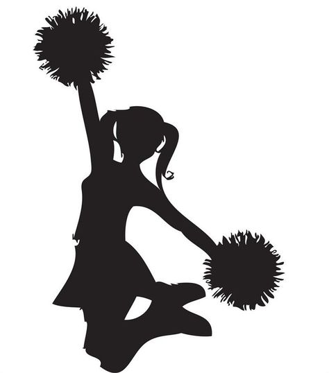 Cheerleader%20Clip%20Art Cheerleader Clipart, Cheer Clipart, Clip Art Black And White, Cheer Posters, Cheer Pom Poms, Cheer Megaphone, Pom Pom Girl, Silhouette Clip Art, Silhouette Vinyl