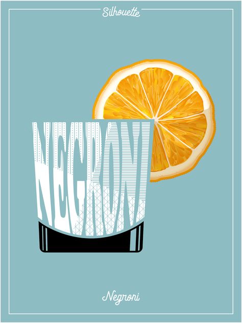 Cocktail Art Illustration, Floradora Cocktail, Negroni Art, Cocktail Graphic, Negroni Cocktail, Bottle Logo, Beer Pictures, Cocktail Illustration, Visual Communication Design