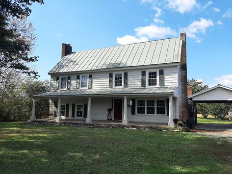 c. 1847 Farmhouse For Sale By Owner in Beaverdam, Virginia - OldHouses.com Virginia Farmhouse, Virginia House, Standing Seam Metal Roof, Colonial Exterior, Norfolk Virginia, Under Contract, Standing Seam, Keeping Room, Traditional Farmhouse