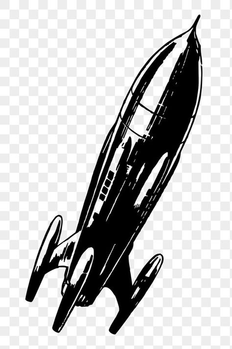 Vintage Spaceship, Vintage Rocket, Spaceship Illustration, Ship Drawing, Hand Drawn Illustration, Drawn Illustration, Free Png, Free Image, Public Domain