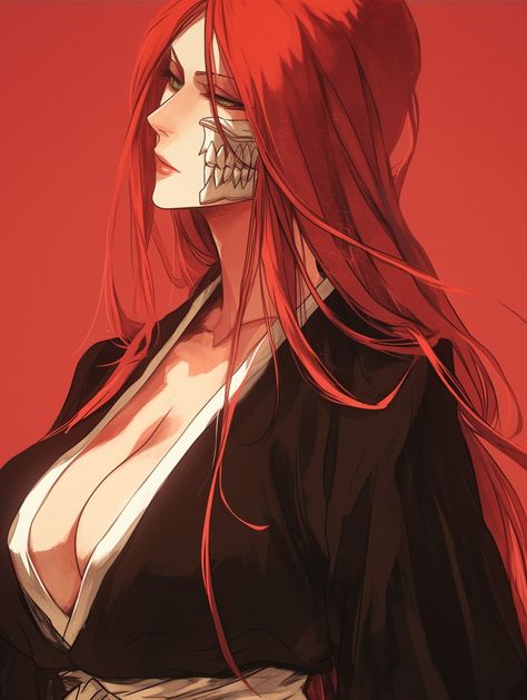 Bleach Female Oc, Bleach Red Hair, Bleach Oc Female, Bleach Female Characters, Red Hair No Bleach, Bleach Oc, Bleach Anime Art, Bleach Fanart, Anime Villians