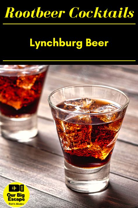 Root Beer Schnapps Drinks, Root Beer Cocktail, Root Beer Alcoholic Drinks, Root Beer Recipe, Beer Shot, Beer Drinks, Cocktails At Home, Whiskey Recipes, Beer Recipe