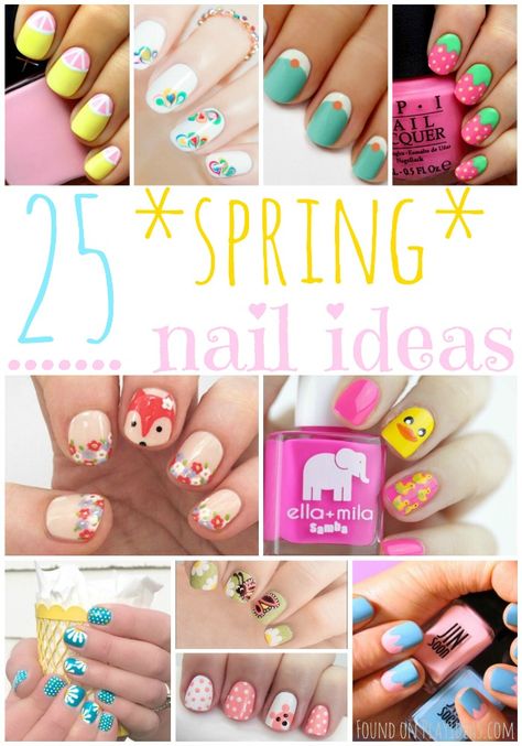 Spring Nails Kids, Kids Spring Nails, Kids Nails Ideas, Little Kid Nails, Kids Manicure Ideas, Kid Nails, Nail Tricks, Kids Nails, Lemon Nails