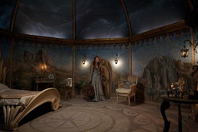 Maria's tower room in The Secret of Moonacre Secret Of Moonacre, The Secret Of Moonacre, Dakota Blue Richards, Arte Van Gogh, Veronica Roth, Fire Nation, Fantasy Movies, Movie Costumes, Period Dramas