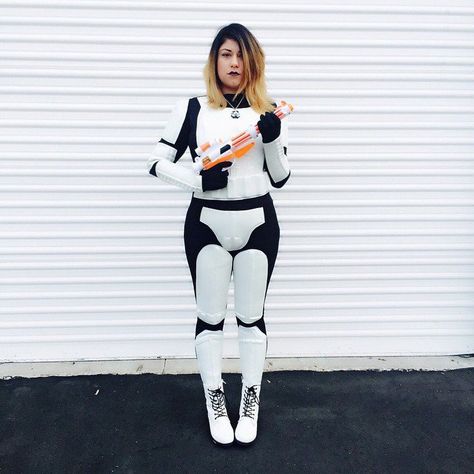 Pin for Later: This Year's Top 10 Costumes For Women Are Sexy and FIERCE  Stormtrooper Storm Trooper Costume Women, Diy Storm Trooper Costume, Easy Cosplay Costumes, Easy Diy Halloween Costumes, Storm Trooper Costume, Easy Halloween Costumes For Women, Popular Costumes, Easy Cosplay, Diy Costumes Women