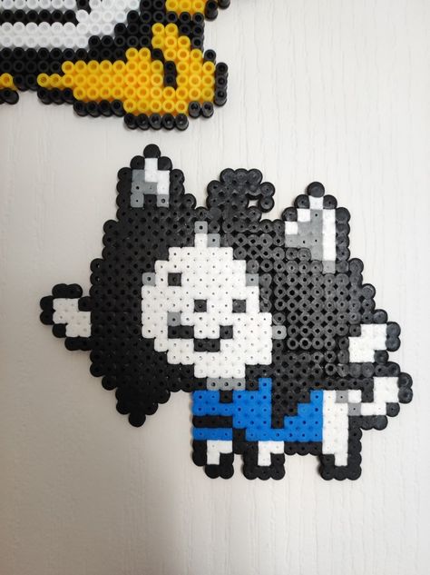 Temmie perler bead 🧡 Undertale Temmie Undertale, Beads Ideas, Animal Jam, Bead Ideas, Perler Bead, Perler Beads, Bead Crafts, Pixel Art, Hobbies