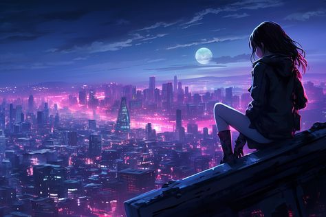 Lofi Photo, Cyberpunk Desktop Wallpaper, Cyberpunk Landscape, Cyberpunk Aesthetic Wallpaper Desktop, Cyberpunk Anime Aesthetic Wallpaper Pc, Anime City Laptop Wallpaper, Really Cool Backgrounds, Nighttime City Aesthetic Anime, Neon Cyberpunk Desktop Wallpaper