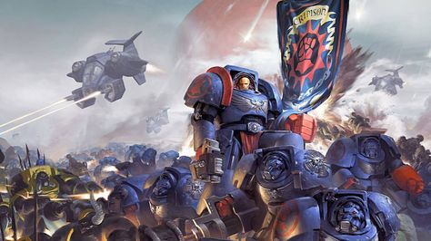 The Crimson Fists Space Marine Art, Warhammer 40k Art, Space Wolves, Warhammer 30k, Warhammer Art, Warhammer 40k Artwork, Warhammer Fantasy, Warhammer 40000, The Grim