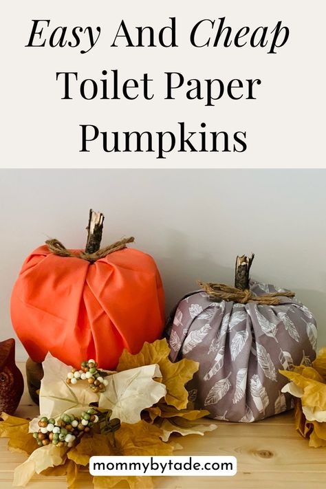 DIY Fall decor doesn't get any easier (and cheaper) than these toilet paper pumpkins! They take 5 minutes to make and cost about $2 apiece! These are also NO SEW pumpkins. Simply unroll, roll back up, wrap, and tuck! I promise you won't be disappointed with the outcome. #falldecor #toiletpaperpumpkins #diyfalldecor #diypumpkins No Sew Pumpkins, Sew Pumpkins, Pumpkin Toilet Paper, Toilet Paper Pumpkins, Twine And Twig, Cheap Fall Decor, Diy Fall Decor, Paper Pumpkins, Cheap Fall