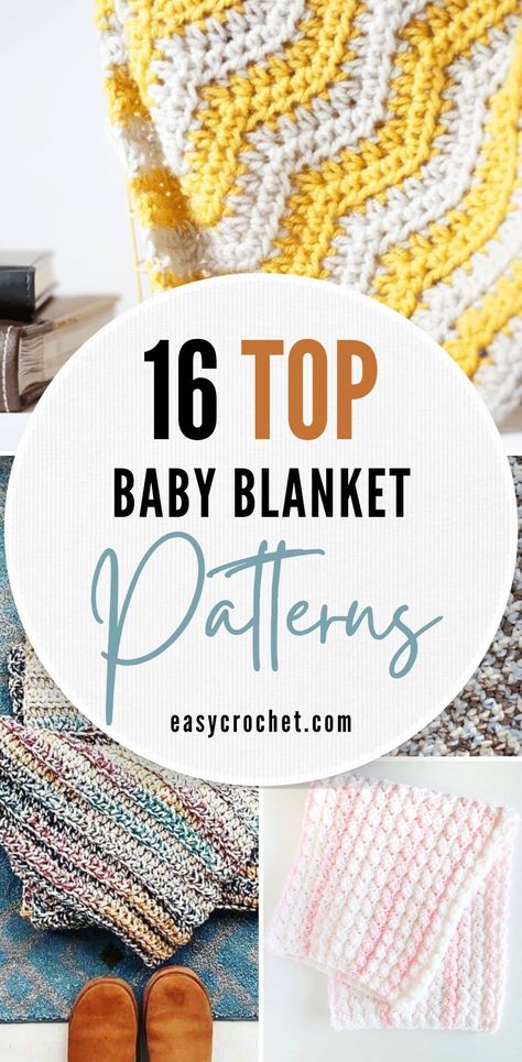 Take a look at the top 16 Easy Crochet Baby blankets to make! All of them are free crochet patterns and great for crocheting for baby. Quick Crochet Baby Girl Blanket Free Pattern, Receiving Blankets Crochet, Crochet Baby Cot Blanket Free Pattern, Crochet Baby Blanket Free Pattern Round, Crochet Baby Blanket Free Pattern 4 Ply, Free Crochet Baby Blanket Patterns For Beginners, Baby Blanket Sizes Crochet, Free Patterns For Baby Blankets, Simple Baby Crochet Blanket