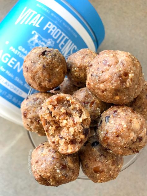 Paleo Plan, Energy Balls Healthy, Energy Ball Recipe, Collagen Benefits, Protein Balls, Eating Plan, Emergency Food, Protein Ball, Paleo Snacks