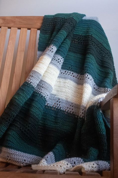 Masculine Crocheted Blankets, Crochet Blanket For Man, Crochet Blanket Ideas For Men, Crochet Mens Blanket, Manly Crochet Blanket, Crochet Blanket For Boyfriend, Cabin Crochet Blanket, Crochet Blanket For Men, Cabin Crochet