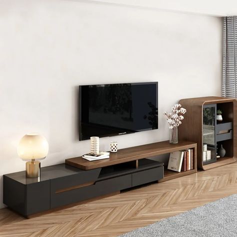 Wood Tv Unit, Tv Storage Unit, Tv Stand With Drawers, Tv Cabinet Design, Tv Unit Interior Design, Living Tv, Modern Tv Units, Tv Room Design, Rack Tv