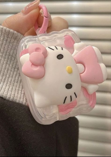 Sanrio Hello Kitty Cartoon 3D Pink AirPods Case Pro 1 2 3 Generation Protective Cover Cute Hello Kitty Airpod Pro Case, Airpods Case Pro, Pink Airpods Case, Pink Airpods, Headphone Decoration, Kitty Items, Kitty Cartoon, Airpod Cases, Cartoon 3d