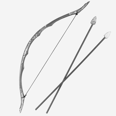 Apollo was the God of archery. This silver bow and arrow is a representation of Apollo because this is the weapon he carried around with him. Homemade Bow And Arrow, Arrow And Bow, Heroes Of Olympus Characters, Traditional Recurve Bow, Bow And Arrow Set, Homemade Bows, Korat, The Addams Family, Recurve Bow