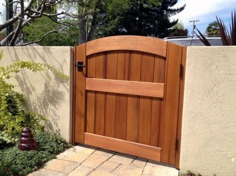 Top 40 Best Wooden Gate Ideas - Front, Side And Backyard Designs Wooden Gate Designs, Wooden Fence Gate, Wood Fence Gates, Wooden Garden Gate, Backyard Gates, Home Fencing, Garden Gate Design, Fence Gate Design, Outdoor Gate