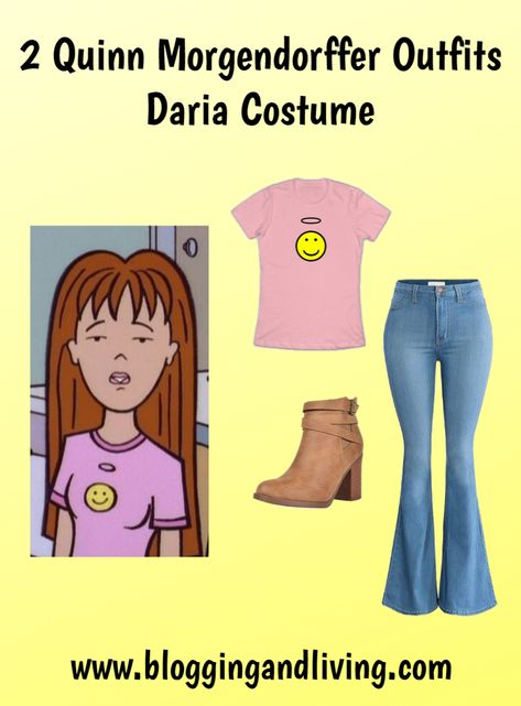 2 Cute Quinn Morgendorffer Outfits You’ll Love | Halloween Costume . If you love the 90s cartoon Daria, then you'll love these Daria costumes of Quinn. Check it out! #Quinnmorgendorffer #Daria #Dariamorgendorffer #Halloweencostume Quinn Daria, Daria Cartoon, Daria Costume, Quinn Morgendorffer, Cartoon Halloween Costumes, Daria Morgendorffer, Easy Halloween Costume, Halloween Crafts For Toddlers, Love The 90s