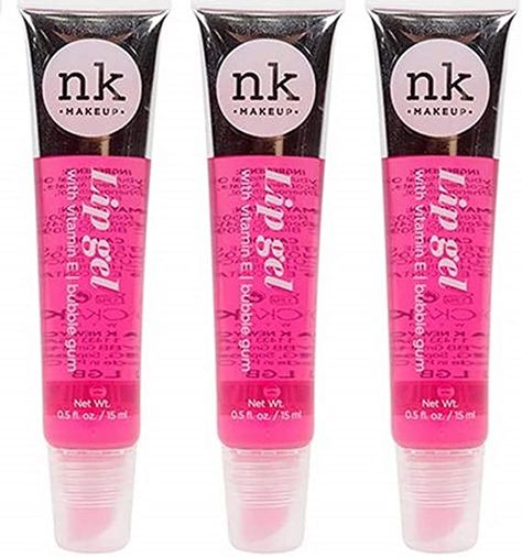 Translucent, Great Taste, Plumps Lips, Hightly Hydrating, Contains Vitamin E Nk Lip Gloss, Nk Lip Gel, Nk Makeup, Lips Gloss, Lip Gel, Bubble Gum Flavor, Beauty Routine Checklist, Best Lip Gloss, Instagram King