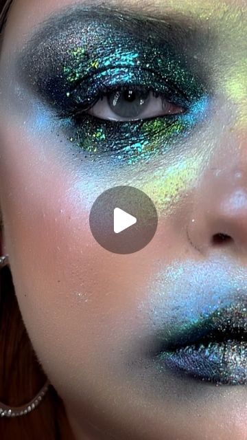 Oil Spill Makeup, Toxic Love, Oil Spill, Ethereal Makeup, Orange Sky, Editorial Makeup, Creative Makeup, Fashion Makeup, Makeup Tutorial