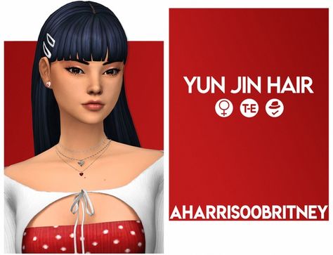 Jin Hair, Sakura Hair, Sims 4 Game Mods, Sleek Bun, Sims 4 Cc Packs, Sims 4 Collections, Sims Hair, Sims 4 Cas, Korean Girl Fashion