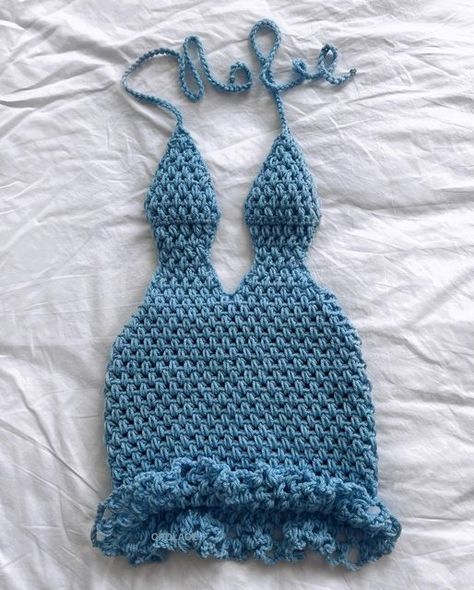 Sommer Strand Outfit, Crochet Beach Wear, Bikinis Crochet, Mode Crochet, Crochet Swimwear, Crochet Tops Free Patterns, Crochet Business, Aesthetic Crochet, Crochet Clothing And Accessories