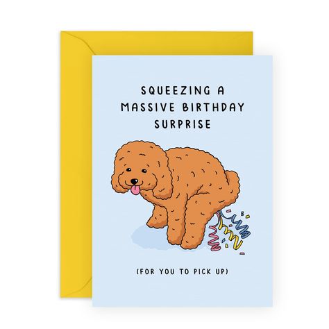 Birthday Card From Dog, Dog Birthday Cards, Funny Dad Birthday Cards, Birthday Card Puns, 23 Birthday, Cards For Men, Happy Birthday Cards Handmade, Happy Birthday Card Funny, Birthday Cards For Brother