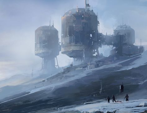 ArtStation - Citern in North, Eric Gagnon Art Scenery, Sci Fi Landscape, Environment Painting, Sci Fi City, Concept Art Tutorial, Sci Fi Environment, Spaceship Art, Landscape Concept, Concept Artist