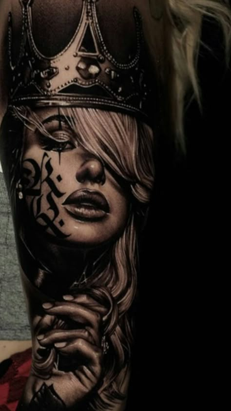 China Tattoo, Art Chicano, Face Tattoos For Women, Cheveux Oranges, Chicano Tattoos Sleeve, Girl Face Tattoo, Model Tattoo, Girl Arm Tattoos, Chicano Tattoos