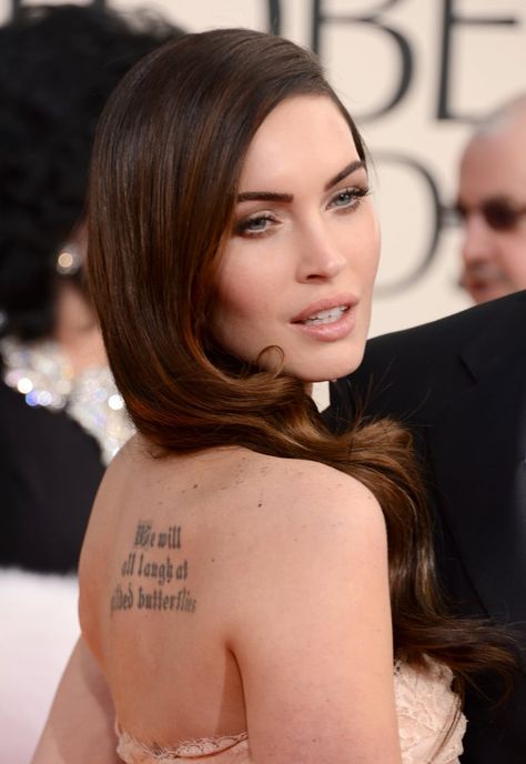 Celebrities With Tattoos, Megan Fox Tattoo, Celebrity Tattoos Women, Best Celebrity Tattoos, Megan Fox Pictures, Megan Denise Fox, Brian Austin Green, Famous Tattoos, Alex Perry