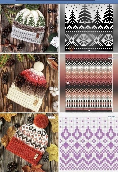 Fair Isle Hat Pattern, Colorwork Knitting Patterns, Fair Isle Chart, Beanie Knitting Patterns Free, Norwegian Knitting, Knitting Patterns Free Hats, Fair Isle Knitting Patterns, Colorwork Knitting, Bonnet Crochet