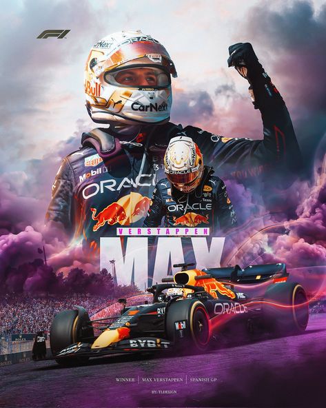 Tl Design on Twitter: "Max Verstappen #SpanishGP winner poster 🎨 #Mv1 #RedBullRacing #F1 #Formula1… " Max Verstappen Wallpaper 2022, F1 Design Poster, F1 Driver Poster, Max Verstappen Wallpaper, Formula 1 Design, Max Verstappen Poster, F1 Racing Poster, Winner Poster, F1 Poster Design