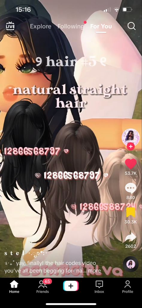 Roblox Hair Codes, Berry Avenue Codes, Pelo Cafe, Roblox Hair, Hair Roblox, Roblox Id, Hair Codes, Natural Straight Hair, Bloxburg Codes