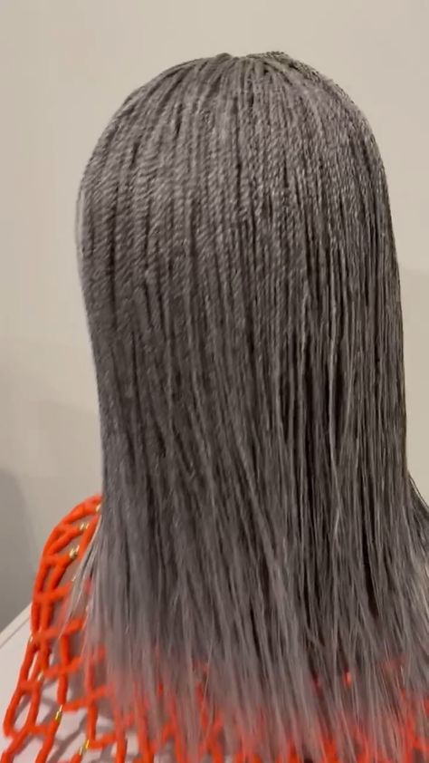 Gray micro braids wig Aesthetic Surgeon, Micro Braids Styles, Gray Wig, Micro Twists, Grey Wig, Micro Braids, Natural Beauty Tips, Braids Wig, Braid Styles