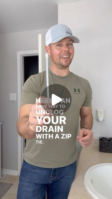 Ken Long | Here’s how you use a zip tie to unclog a drain #tips #tipsandtricks #tools #diy #home #lifehacks #plumbing #drain #sink | Instagram Unclogging Bathroom Sink, How To Unclog A Sink, Unclog Sink Bathroom, Unclog Bathroom Sink, Unclog A Sink, Unclog A Drain, Drain Unclogger, Unclog Drain, Zip Ties