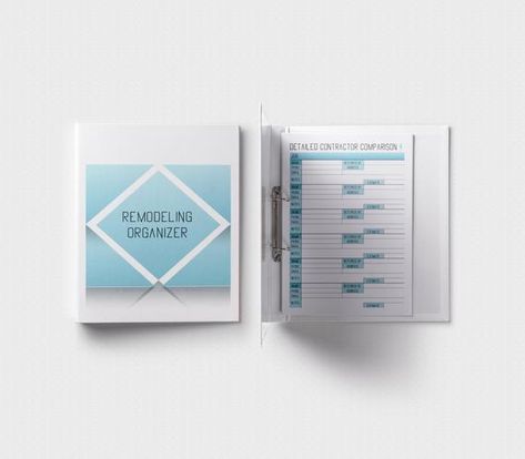 Home Renovation Planner Blue Printable Home Renovation/Remodeling Planning Building A House Checklist, Construction Planning, Renovation Planner, Owner Builder, Renovation Budget, Home Planner, Budget Spreadsheet, Binder Organization, Planner Organiser