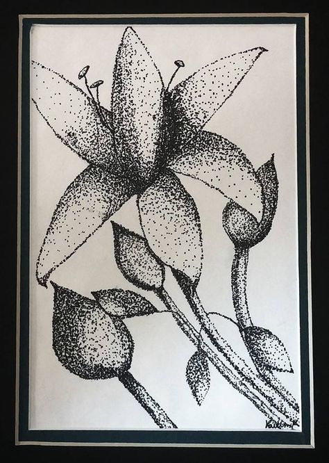 Line And Dot Art Drawings, Pointilism Art, Pointalism Art, Dotted Drawings, Pencil Drawings Of Flowers, Easy Flower Painting, Texture Drawing, Picasso Art, Zen Doodle Art