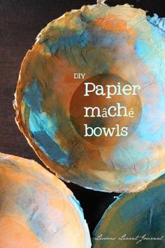 Diy Papier Mache, Diy Paper Mache, Paper Mache Bowl, Paper Mache Projects, Paper Mache Bowls, Paper Mache Art, Paper Mache Crafts, Paper Bowls, Diy Papier