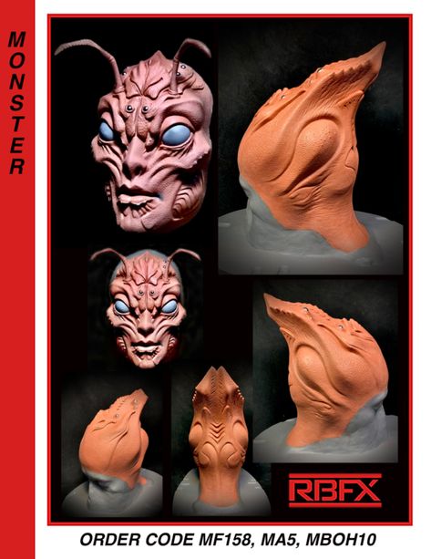 Catalog | RBFX Studio Prosthetic Makeup, Random Ideas, Game Master, Face Off, Aliens, Sci Fi, Sculpture, Human, Makeup