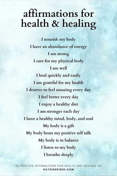 Goals Affirmations, Affirmations For Health, Healthy Affirmations, Positive Statements, Prayer For Health, Healing Mantras, Positive Mantras, Healing Affirmations, Health Affirmations