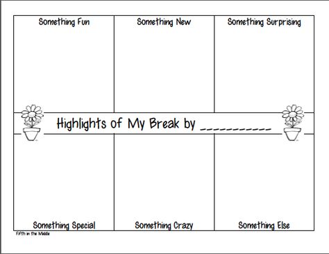 Just a quick post to hop in on some freebie sharing! I created a fun activity to use after winter break , so I swapped out some clipart so t... Goal Setting Chart, Break Ideas, March Break, Student Drawing, Family Organizer, Winter Break, Summer Break, School Holidays, Graphic Organizers