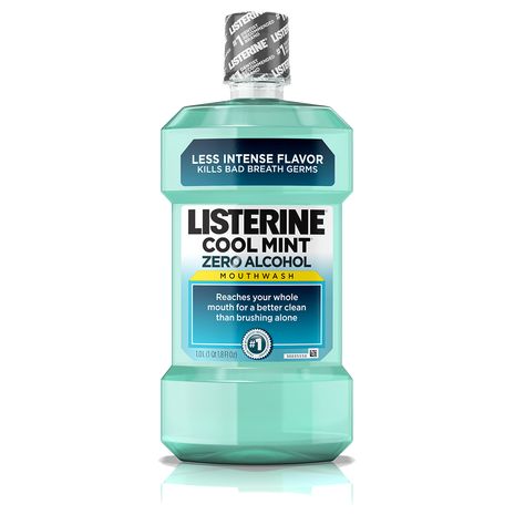 COOL MINT® alcohol-free Mouthwash | LISTERINE® Dentist Branding, Listerine Mouthwash, Zero Alcohol, Homemade Mouthwash, Listerine Cool Mint, Antiseptic Mouthwash, Alcohol Free Mouthwash, Mouth Rinse, Mouthwash