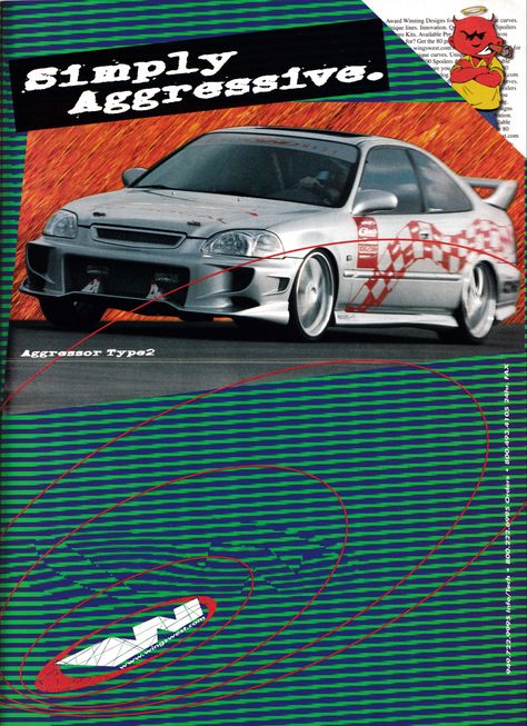 Jdm Poster Design, Vintage Jdm Poster, Jdm Magazine Cover, Ek Civic, Vintage Jdm, Jdm Car Magazine, Jdm Imports, Vintage Racing Poster, Tokyo Drift Cars