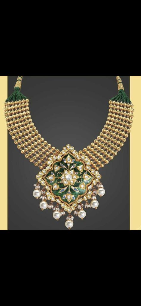 Bikaneri Jewellery, Minakari Jewellery, Jadau Jewellery, Bridal Jewellery Design, Jewelry Set Design, Wedding Jewellery Collection, Polki Jewellery, Gold Jewellery Design Necklaces, Gold Jewelry Necklace