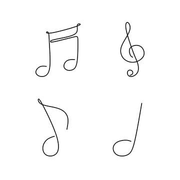 Music Symbol, Note Music, Minimalist Music, Note Tattoo, Muster Tattoos, Music Drawings, Music Symbols, Minimalist Drawing, Silhouette Illustration