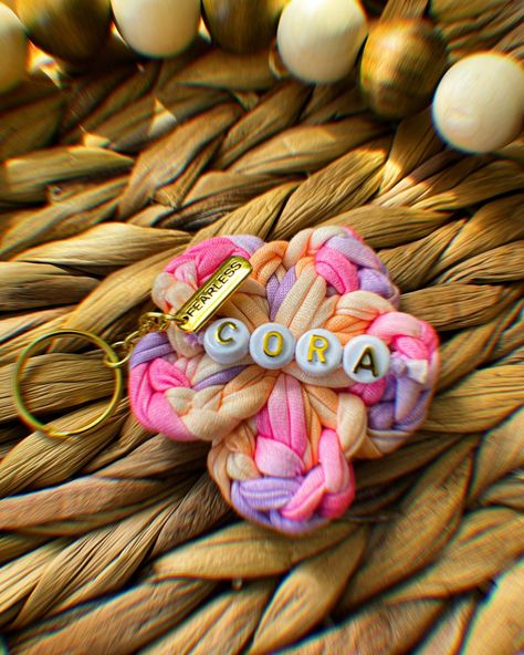 🌸 Embrace the beauty of handmade crochet flowers! 🌿 Personalize your style with these delightful keychains, adorned with motivational words and beaded letters spelling out your name. Each piece is crafted with love and attention to detail, making it the perfect accessory to carry a touch of positivity wherever you go 💫 #HandmadeWithLove #PersonalizedAccessories #CrochetFlowers #beadednames #crochetfabric #crochetkeychains #motivationalswords #customizedgifts #customizedkeyfob #giftsforher #b... Crochet Name Keychain, Crochet Letter Keychain Pattern, Macrame Keychain Letter Beads, Peach Crochet Keychain, Macrame Name Keychain, Clover Craft, Crochet Fabric, Motivational Words, Personalized Accessories