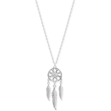 Lucky Brand Silver-Plated Dreamcatcher Pendant Necklace ($45) ❤ liked on Polyvore featuring jewelry, necklaces, accessories, colares, silver, silver plating jewelry, pendant necklace, silver tone necklace, chain necklaces and lucky brand necklace Dreamcatcher Pendant, Clean Gold Jewelry, Necklace Top, Black Gold Jewelry, Lucky Brand Jewelry, Accessories Silver, Jewel Necklace, Brand Jewelry, Silver Plated Necklace