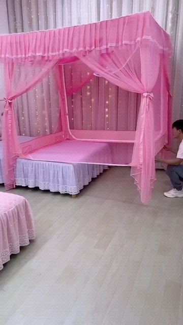 Canopy Bedroom Decor, Net Canopy, Mosquito Net Canopy, Princess Canopy Bed, Canopy Bed Diy, Canopy Bed Curtains, Canopy Bedroom, Kids Room Interior Design, Childhood Dream