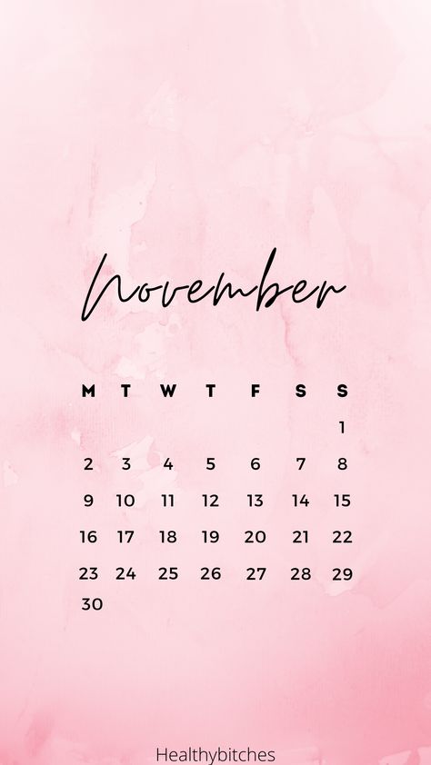 Pink November, Calendar Doodles, Pink Calendar, November Wallpaper, November Calendar, Calendar 2020, Phone Background, Bear Wallpaper, Phone Backgrounds